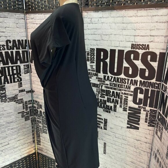 Forever L Black Knotted Front Cap Sleeve Dress - Picture 5 of 6